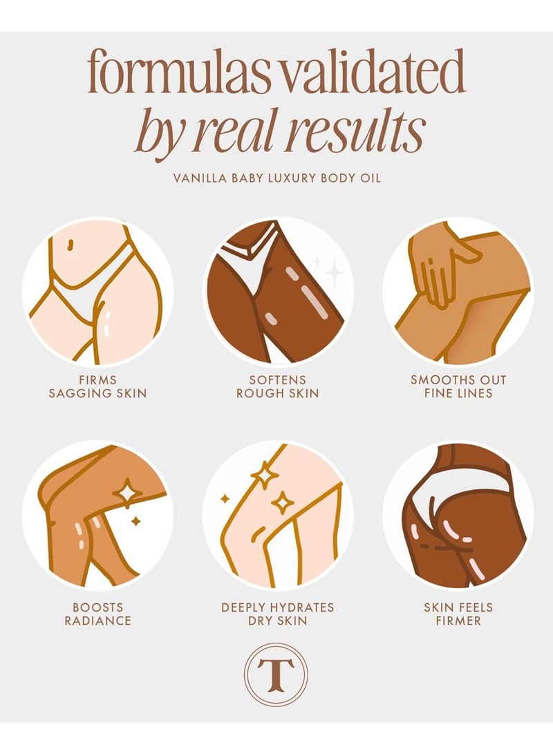 ترولي زيت الجسم الفاخر للأطفال من ترولي بيوتي برائحة الفانيليا | زيت لامع للجسم لترطيب البشرة وشدّها | مع الباكوشيول والنياسيناميد لتعزيز الكولاجين |... - Image 5